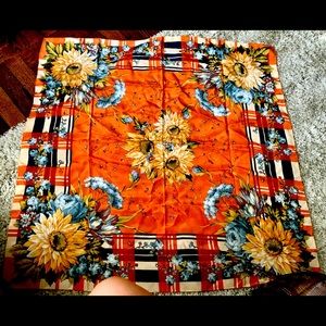 Vintage Calvin Klein  -- 100% silk scarf made in Japan